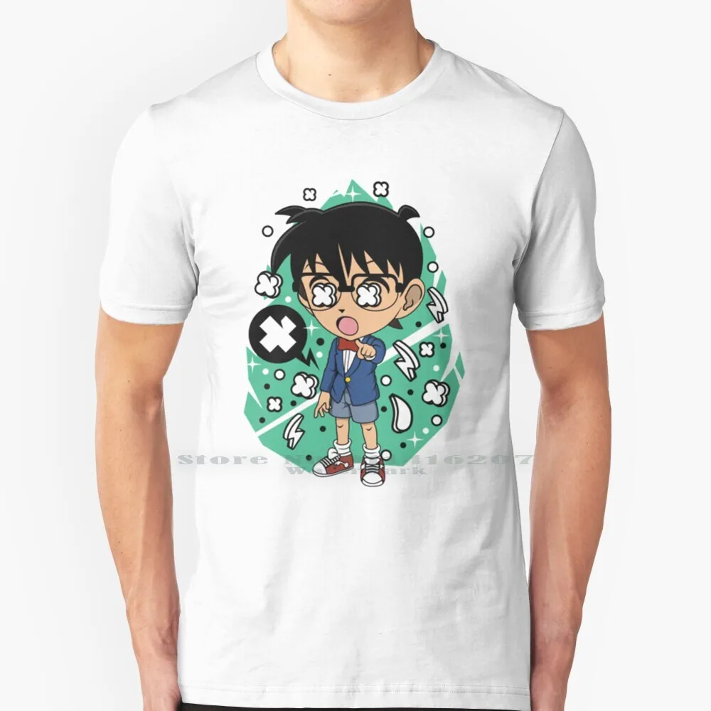 Maglietta Detective Conan 100% Supereroi In Puro Cotone Supereroi Fumetti Fumetti Custodia Vintage Retrò Manga Chiuso