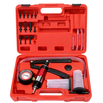 

Multifunctional Hand Held Vacuum and Pressure Pump Tester Kit Brake Bleeder Complete Set for Car test vehicle settings operation