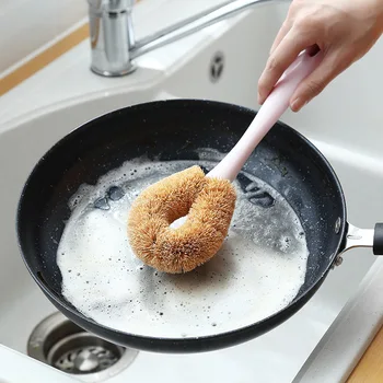 

New Long Handle Cleaning Brush Household Cleaning Tools Pot Brush Durable Easy To Clean Kitchen Cleaning Gadgets