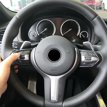 

Carbon Fiber Steering Wheel trim For BMW M3 M4 M5 X5M Black Auto 1 Pair