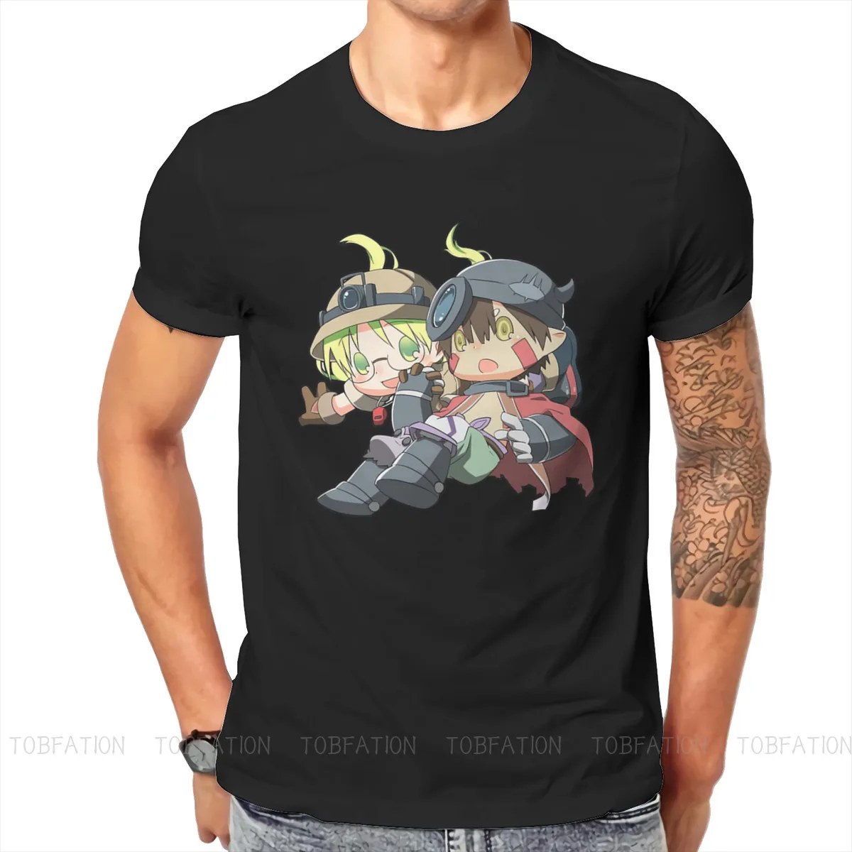 Harajuku TShirt Made in Abyss Riko Reg Nanachi Orson Anime Style Streetwear Leisure T Shirt Male Short Sleeve Gift Idea | Мужская одежда