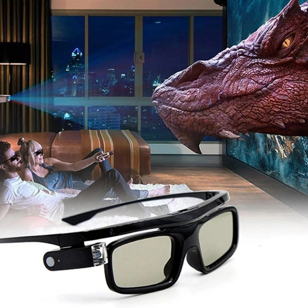 GL1800 3D Glasses Lightweight High-definition Image PC Black Active Shutter 3D Eyeglasses for DLP LINK 3D Projectors/TVs