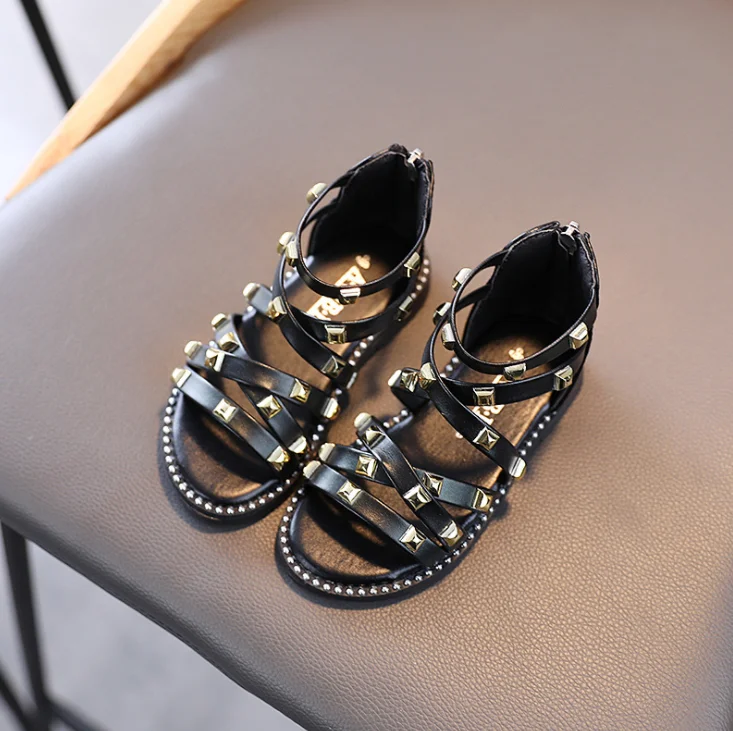 Sandalias de plástico con abalorios para niñas, zapatos de moda para playa, para niño niña, sandalias de princesa informales para niño 2021