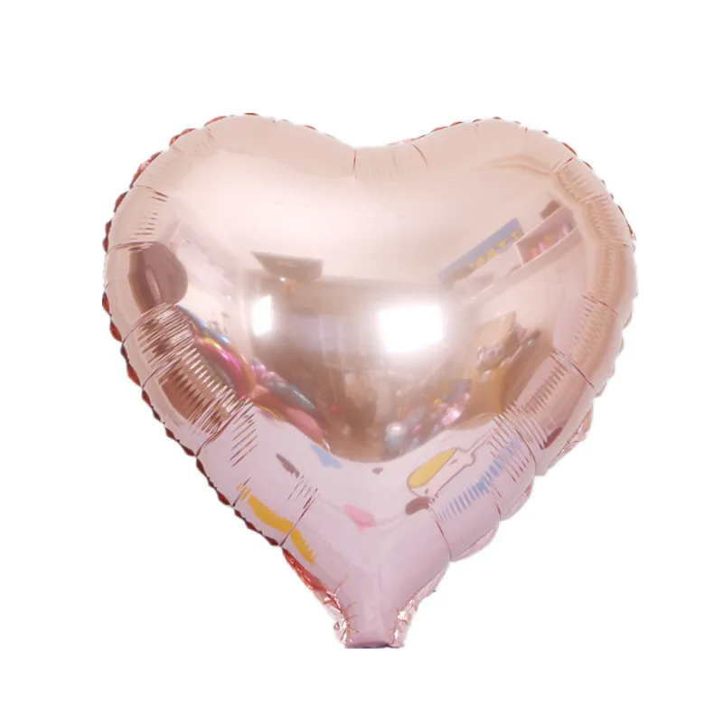 Rose Gold 33 цвета в форме сердца, звезды, фольга, Гелиевый шар, розовое золото, макарон, воздушные шары для дня рождения, вечеринки, свадьбы, Декор, детская игрушка для душа - Цвет: Rose Gold