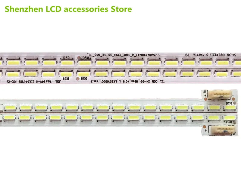 para Letv X55 L554ucnn Lt20230323a Lvu550csdx 116led 603 mm 100 Nova Barra de Luz de Fundo tv Lcd Esquerda Mais Direita - Image 4