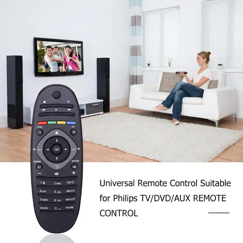 Универсальный пульт дистанционного управления для Philips TV/DVD/AUX 1 шт.|Пульты ДУ| |