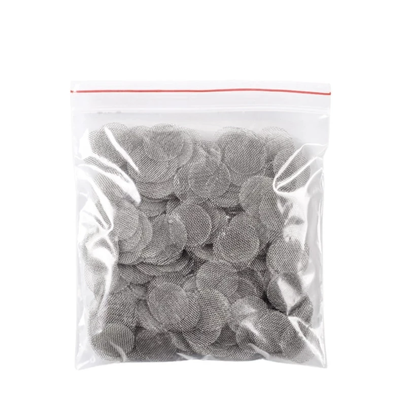 100pcs 20mm Stainless Steel Smoking Weed Pipe Filter Silver Screens