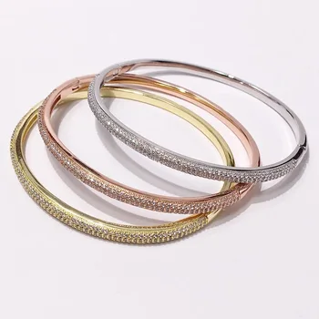 

Hip Hop Bling CZ Iced Out Rhinestone Cubic Zirconia Bracelet Tennis Chain Bracelets For Women Men Jewelry Rose Red