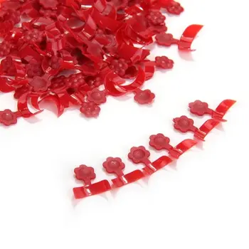 

100pcs French Style Artificial Acrylic Nail Art False Edge Tips Red DIY Decor