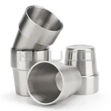 8 шт./лот, металлические чашки/чашки с двойными стенками/чашки из нержавеющей стали для вина/коктейлей/поплавки/кофе/горячего шоколада/чая и т. Д