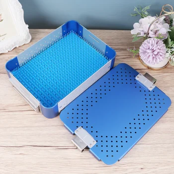 

Metal Sterilization Container Shop Sterilization Box Disinfection Tray Protection Tools for Home Outdoor Outside (Blue)
