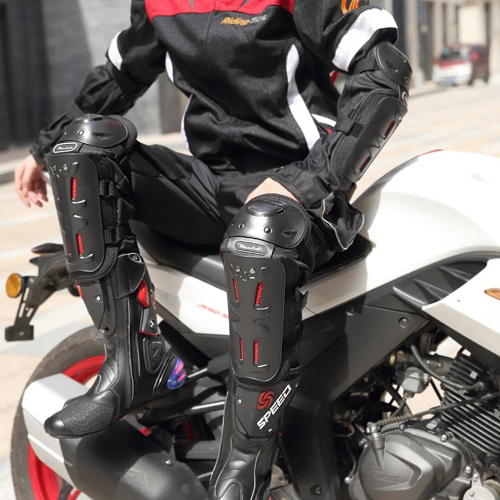 4x Motorcycle Elbow Knee Pad Men Protective Gear Knee Gurad Knee Protector Safty Equipment Gear Motocross Protective Accessory