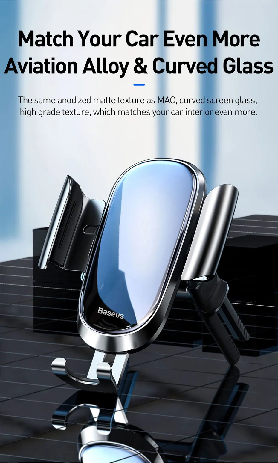 Автомобильный держатель для телефона Baseus для iPhone XR круглое вентиляционное отверстие с креплением на гравитационный держатель для мобильного телефона с зажимом Подставка для сотового телефона для samsung