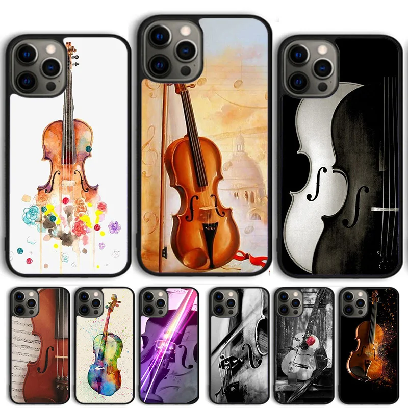 Musical Cello Violin Phone Case Cover For iPhone 13 12 Pro Max m