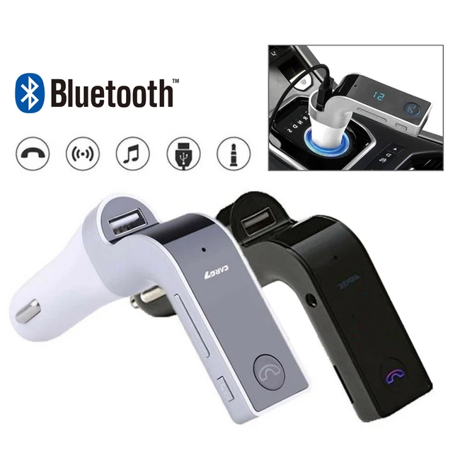 Chargeur de voiture 5V 3.1A transmetteur FM mains libres sans fil, lecteur  MP3, USB Aux, Kit pour voiture, Bluetooth, peut connecter 2 modulateurs FM  de téléphone - AliExpress