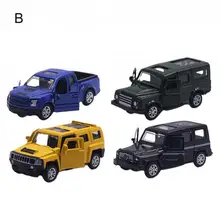  4Pcs/Set 1/60 Mini Pull Back Car Off-road Vehicle Simulation Model Kids Mini Car Gift Toy Pull Back Car Toy Mobile Vehicle Model 