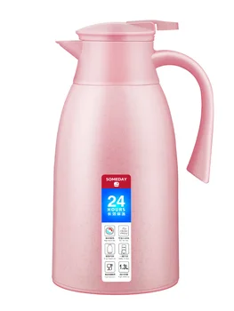 

Large Capacity Portable Hot Water Bottle Glass Insulation Pink Preservation Kettle Household Reusable Milk Bestselling GG50sh