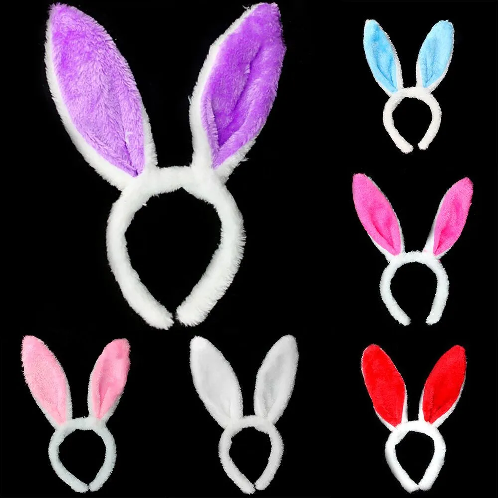 Easter fluffy rabbit ears headband fashion popular simple style cute hair accessories daily match Christmas holiday gifts