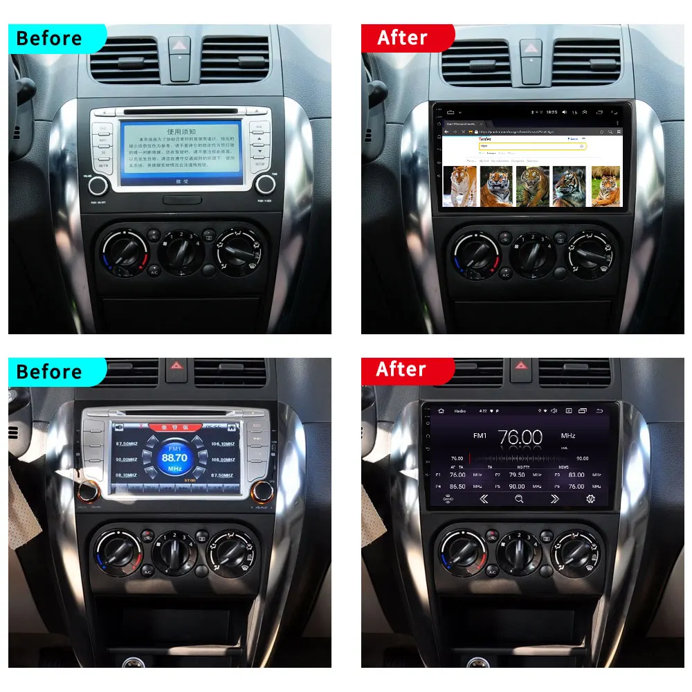EKIY 9 ''ips Android 9,0 автомобильный радио мультимедиа для Suzuki SX4 2006-2012 3g/4G/wifi No 2 Din Авто стерео 4G плеер gps навигация