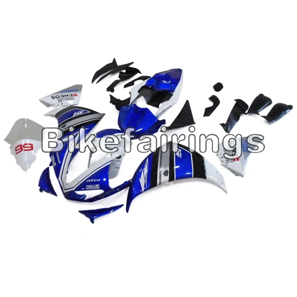 Полный комплект обтекателя Для Yamaha YZF1000 R1 2009 2010 2011 YZF R1 09 10 ABS пластиковые детали для мотоцикла кузов блеск для губ сине-белые