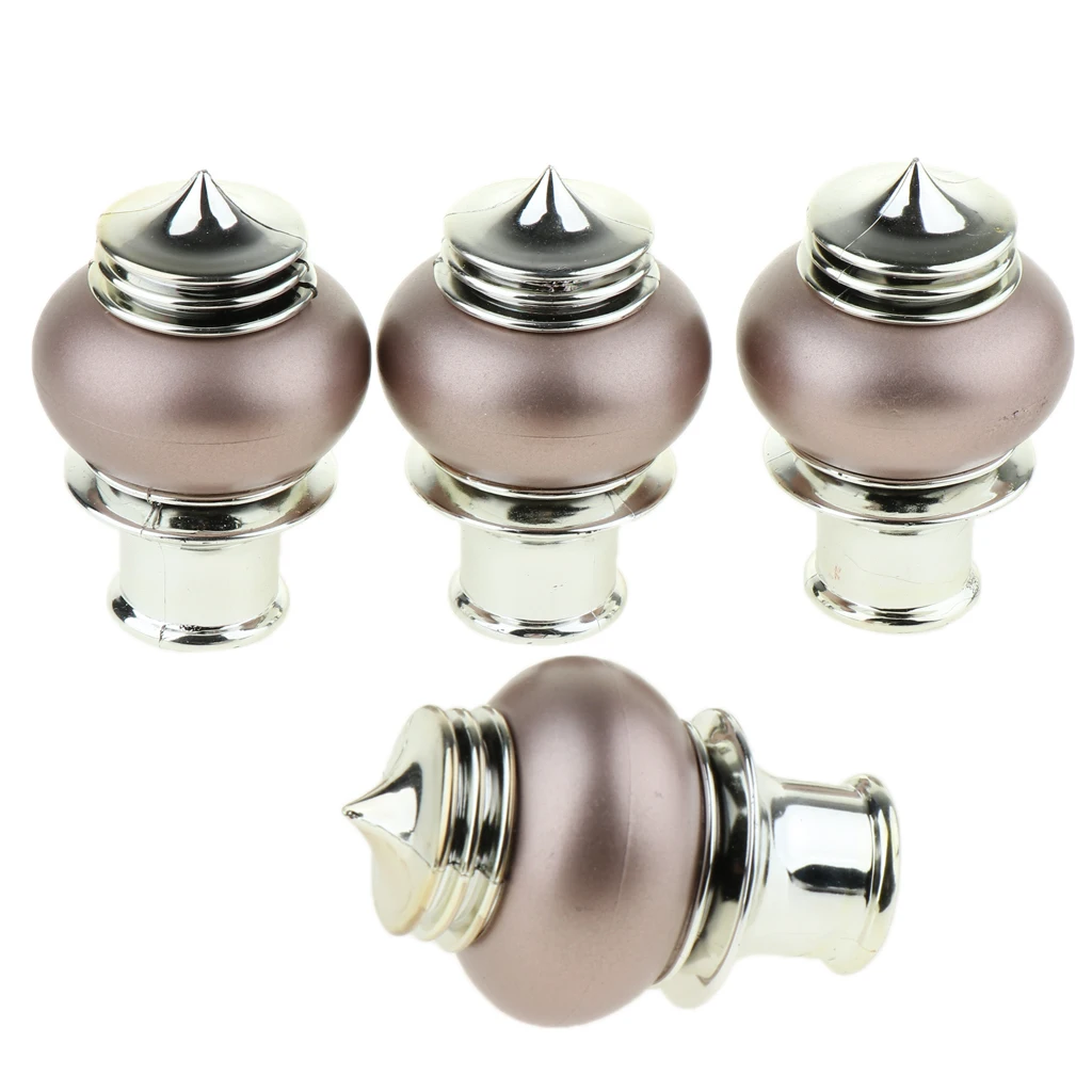 4Pcs Pack Curtain Pole Ends Decorative Curtain Rod Finals Window Drapery Curtain Rod End Caps Dia. 28mm