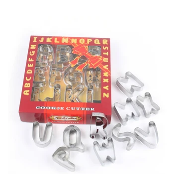 

26 Pcs Large Alphabet Cookie Biscuit Cutter Mold Stainless Steel Cookie Mold Baking DIY Pastry Tools
