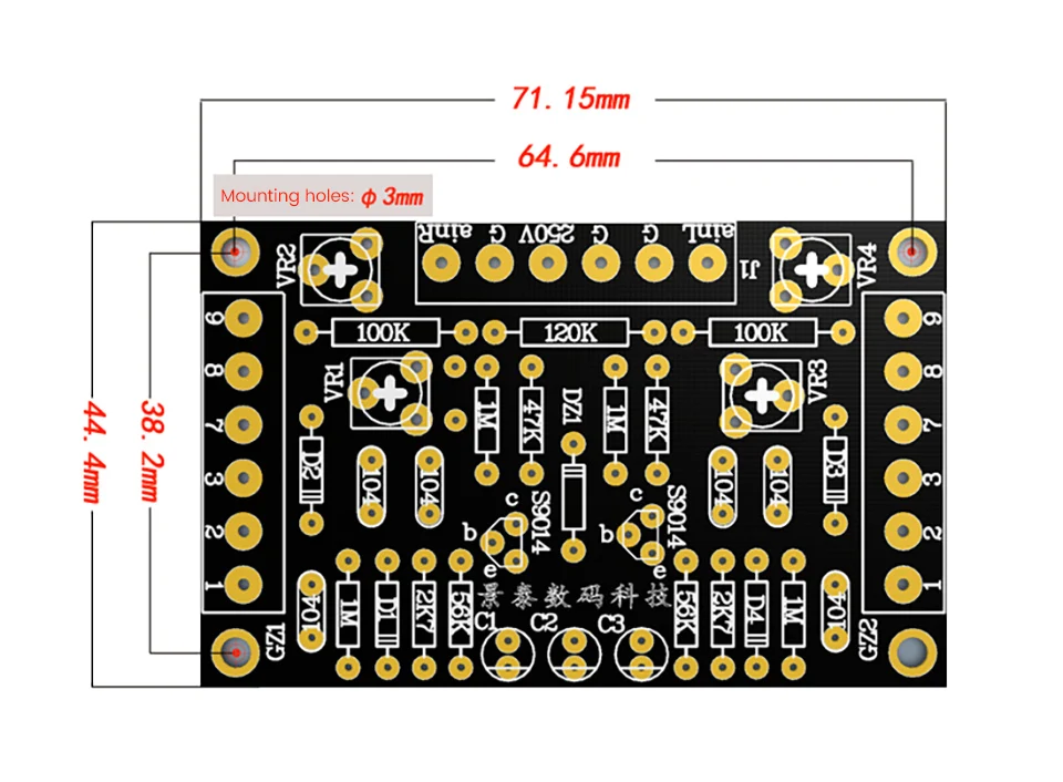canal duplo, amplificador de nível, baixa tensão, 12v