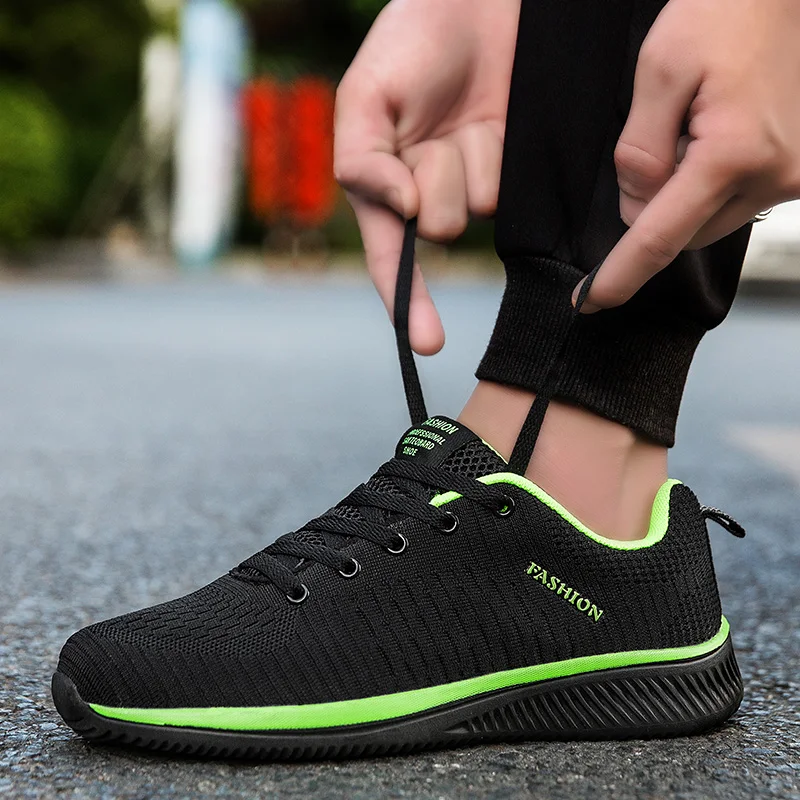 

Men Running Shoes For Couple Sneakers Super Light Jogging Trainers Male Fashion Comfortable Mesh Soft Knit Shoes Man Large Size
