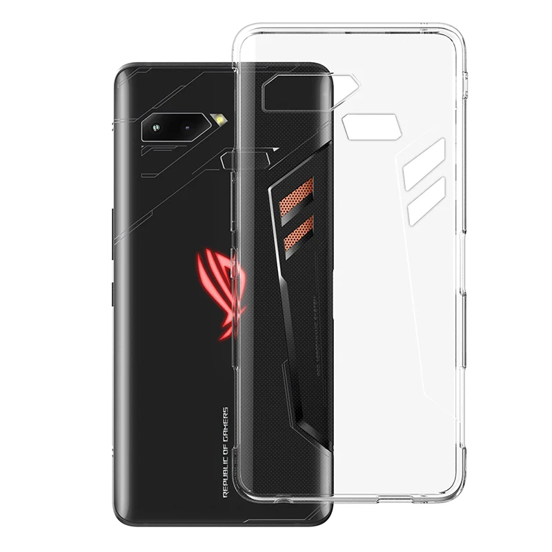 

Transparent Silicon Case for Asus ROG Phone II ROG Phone2 ROG Phone 2 ZS660KL Soft Phone Back Cover Case Capa Etui>
