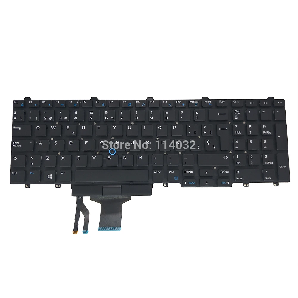 Сменная испанская клавиатура 0Y92DW для Dell Latitude E5550 E 5550 5570 5580 5590 черная Y92DW CN-0Y92DW SP