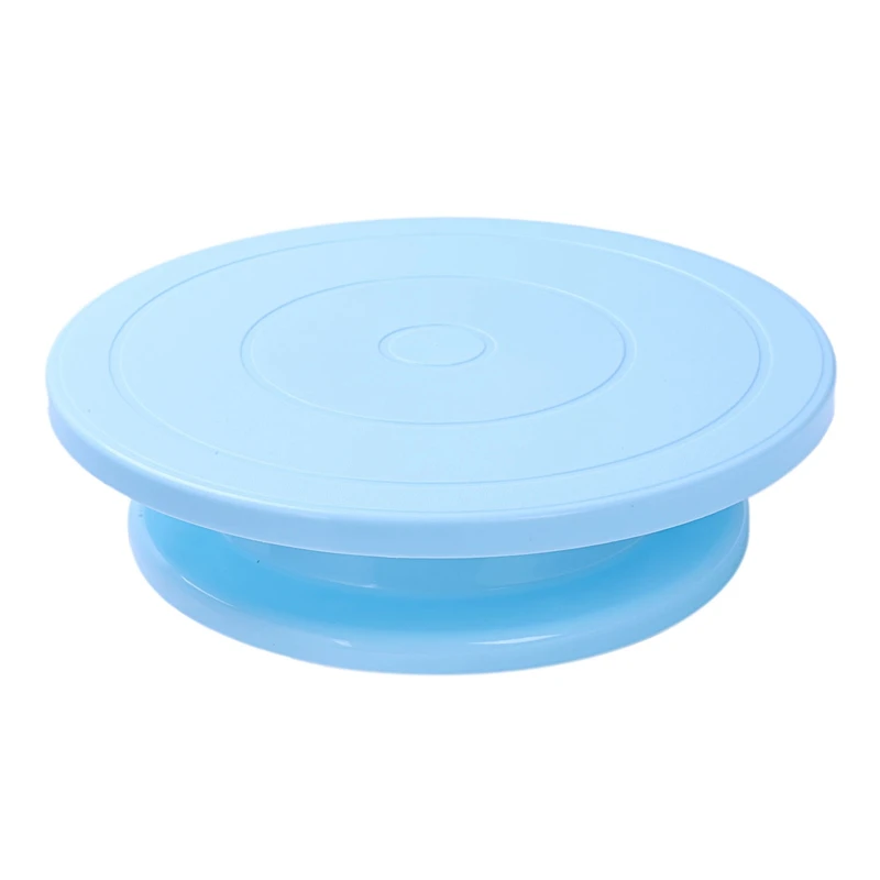  Plastic Cake Turntable Rotating Anti-skid Round Cake Decorating Stand Cake Rotary Table Plate Kitch