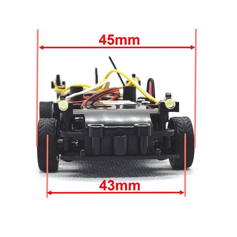 Шасси dasmicro Nano полностью пропорциональное RWD DIY RC для модификации 1/43