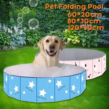 

Pet Swimming Pool Dog Swimming Pool Indoor Pet Collapsible Bathing Pool Pet Bath Summer Outdoor Inflatable Pool for Dogs Cats