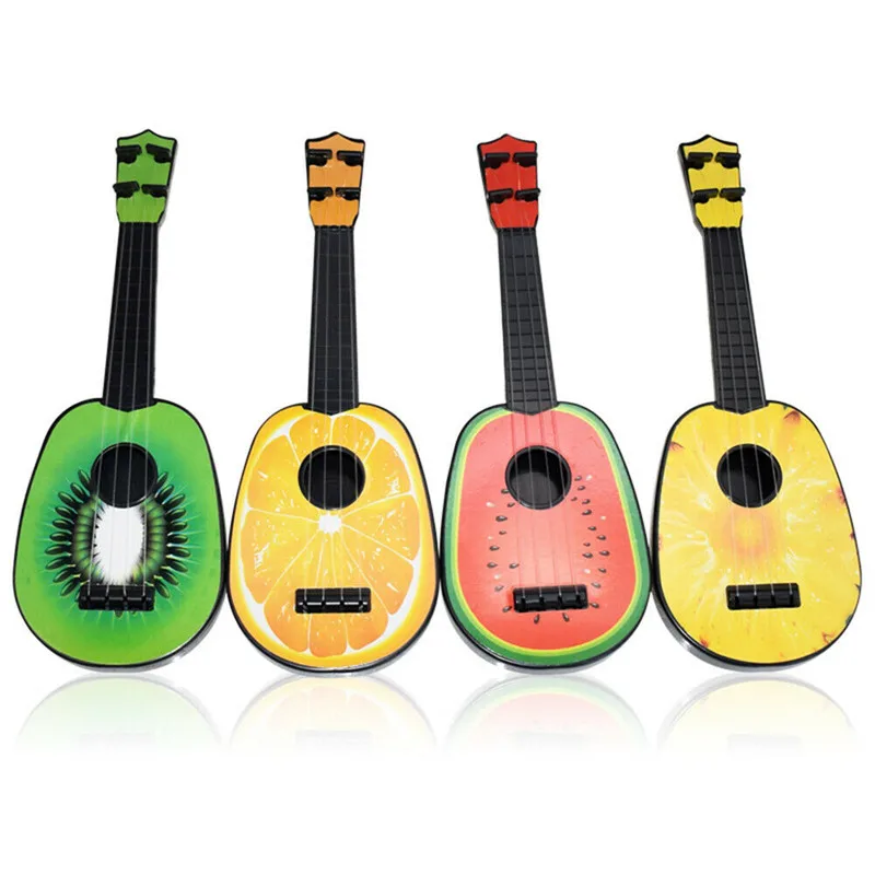 PUDCOCO 1 шт. Детские фрукты укулеле Ukelele Уке маленькая гитара музыкальный инструмент обучающая игрушка подарок