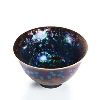

Tianmu Glaze Kiln Seven Color Peacock Tea Bowl Owner Teacup Hat Single Cup Jianzhan Meditation Cup Kung Fu Cup