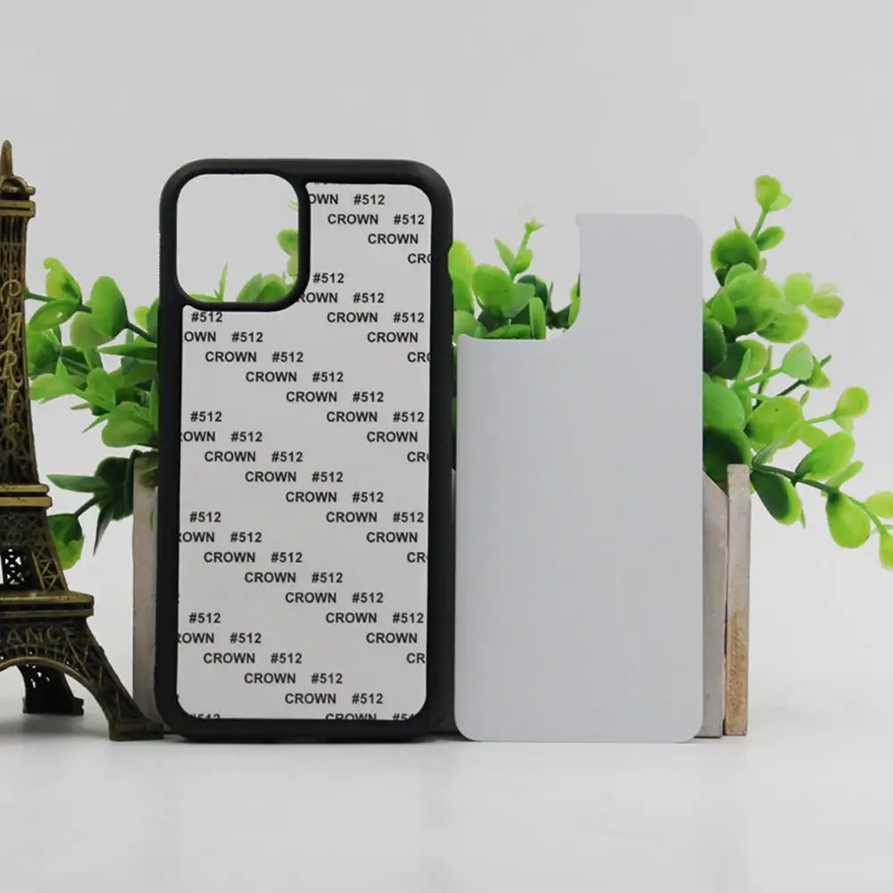 

2d Rubber TPU sublimation case For iphone 11 /PRO Max with metal insert rubber soft sublimation cover