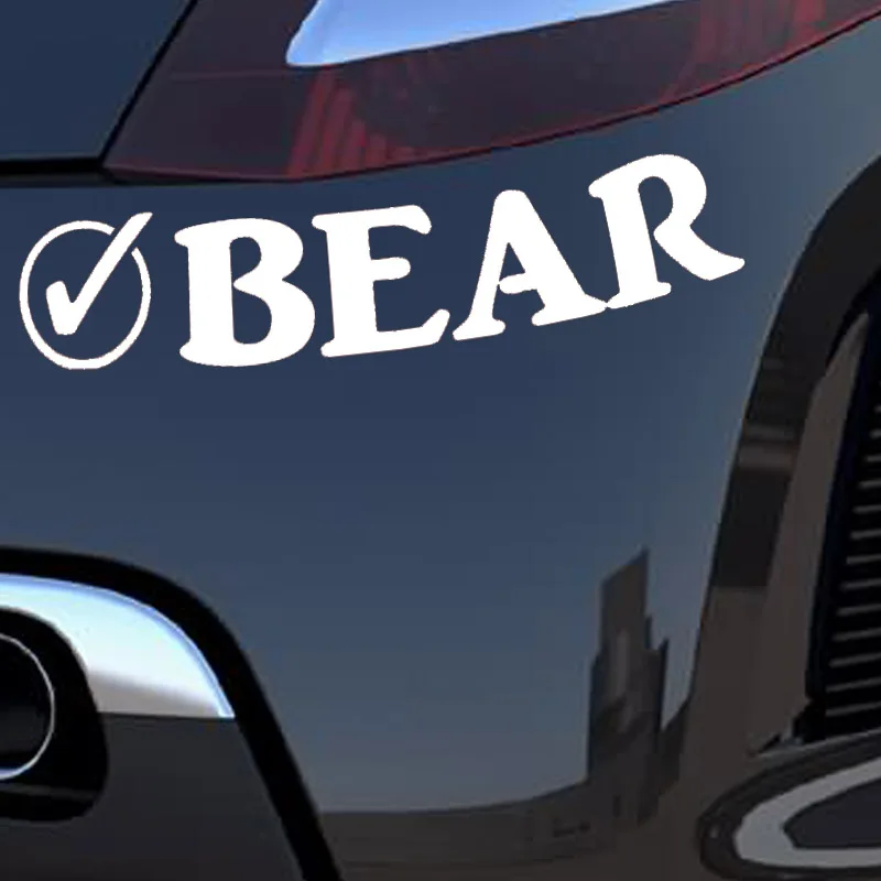 

EmpireYing 8 Colors Factory Outlets English Alphabet Car Sticker Funny Bear Check Car Styling Waterproof Reflective Vinyl Decal