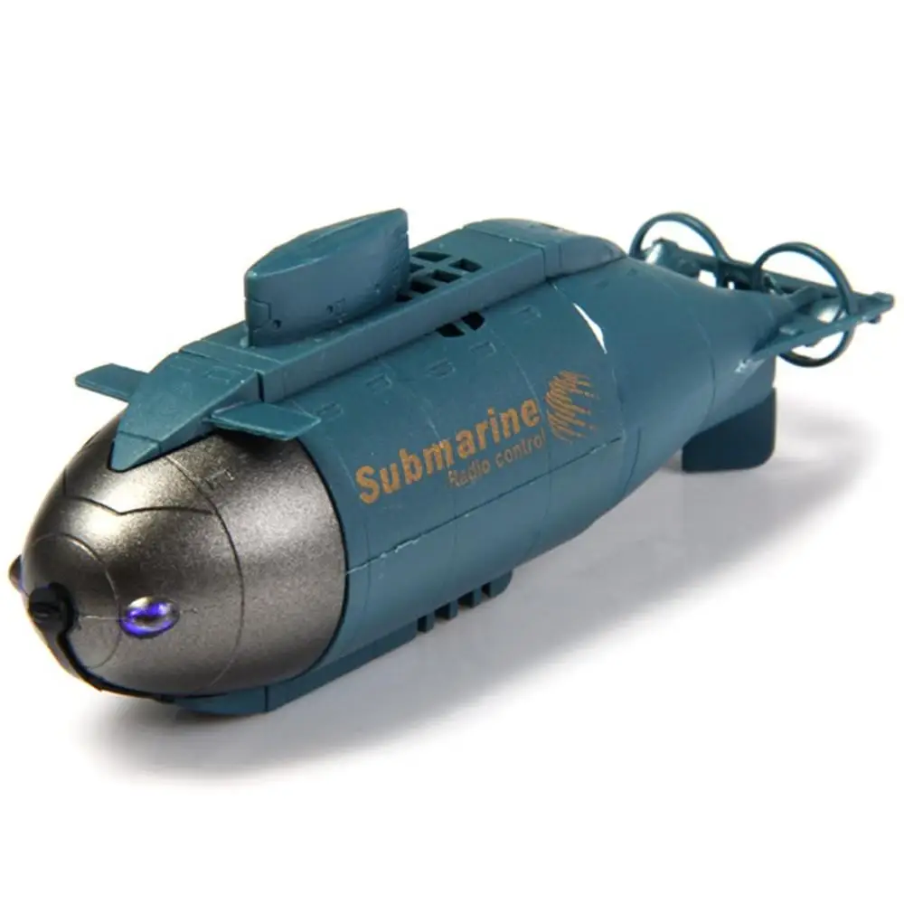 Мини радиоуправляемая подводная лодка с дистанционным управлением Дрон Pigboat моделирование с светодиодный светильник RC игрушка в подарок для детей - Цвет: blue