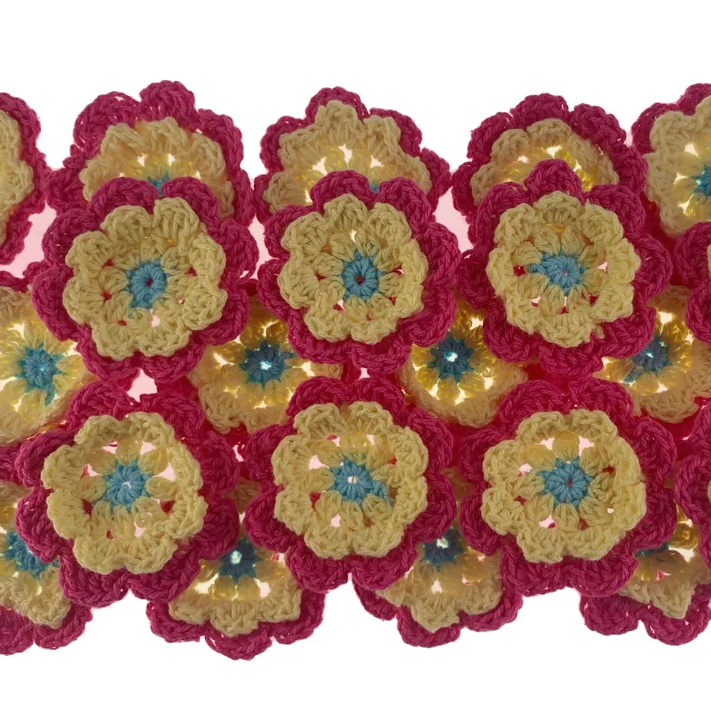 Hand Knitting Crochet Flower Sewing Hairpin Hat Women's Clothing Cotton Fabric Mats DIY Craft Apparel Accessories 10Pcs lace ribbon,lace fabric,lace sewing accessories,lace sewing supplies,lace accessories,lace garment accessories,lace decoration,lace frontal wig
