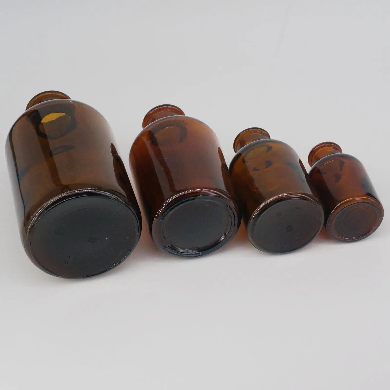 30/60ml Narrow Mouth Reagent Bottle Brown Amber Glass with Ground in Glass Stopper Lab Chemistry Glassware