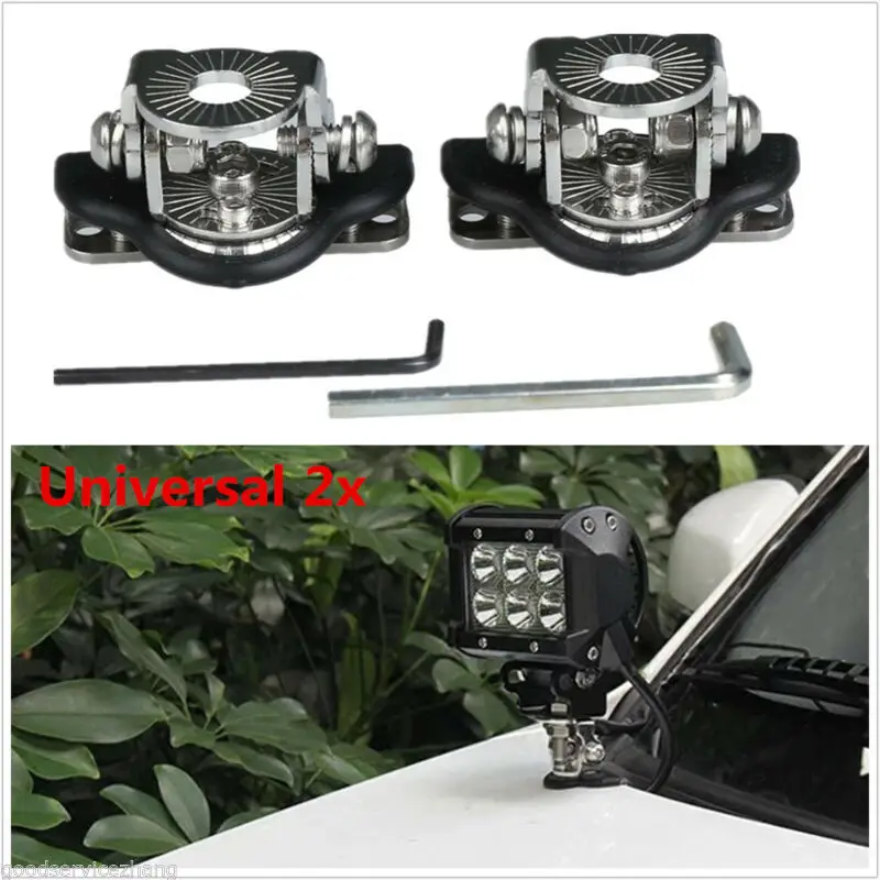 Universal 2x A Pillar Hood Led Work Light bar Mount Bracket Clamp Holder Offroad | Автомобили и мотоциклы