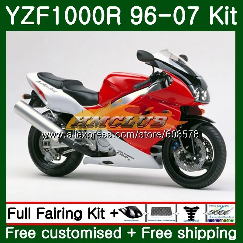 Набор для ухода за кожей YAMAHA YZF1000R Thunderace 1996 2007 61CL. 21 YZF-1000R YZF 1000R 96 97 98 99 00 01 02 03 04 05 06 07 красное глянцевое пресс обтекатель