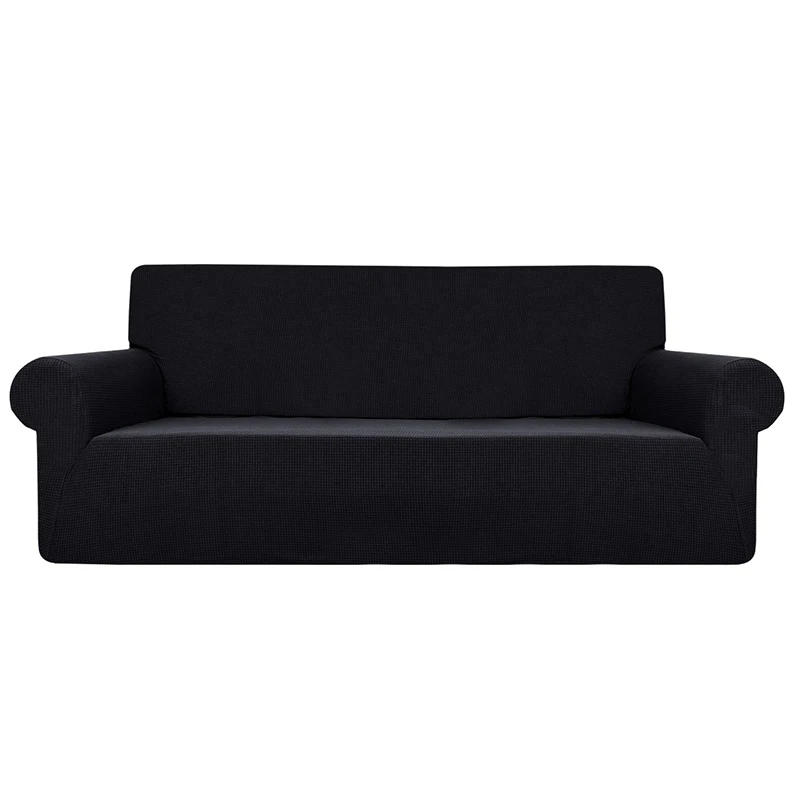 Black Одноцветная Водонепроницаемая диванная подушка, чехол для дивана, противоскользящая подушка для питомца, пеленка, четыре сезона, диван-полотенце, скандинавские универсальные - Цвет: Black