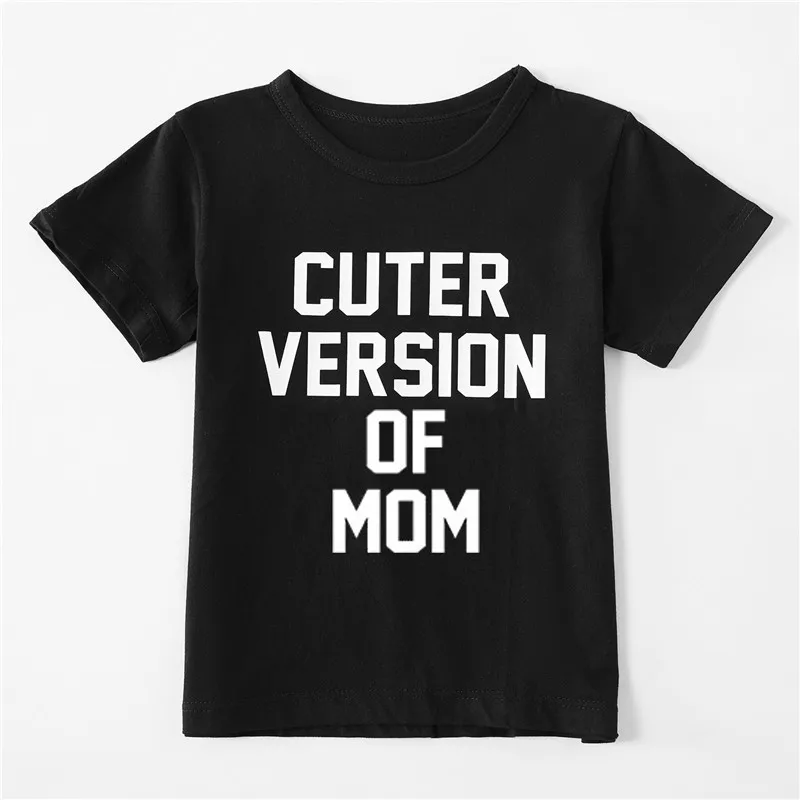 Summer Letter Printed Family Matching Short-sleeve Black T-shirts ...