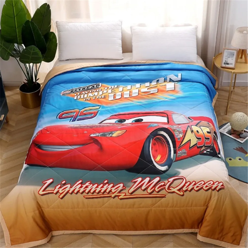 Disney Cartoon Lightning McQueen Cars Frozen Princess Throw Blanket Boy Girl Student Child Air Conditioner Bedding Set | Дом и сад