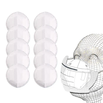 

10 Pcs Of 3-Layer Protective Disposable Mask Pad Non-Woven Mask Inner Gasket Suitable For All Mask Protective Breathable Pads