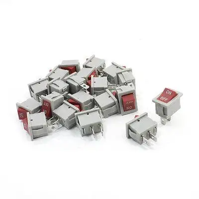 

20pcs AC 250V/ 6A 125V/10A SPST 2-Pin 2 Positions Panel Mount Boat Rocker Switch