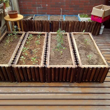 

Wood Preservative Flower Box Rectangular Wood Flowerpot Outdoor Planters Outdoor Balcony Planting Basin Large Size Solid Wood Pl