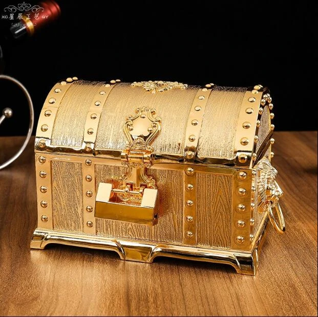 treasure Chest Handcrafted with Lock Decorative Wooden Lock Box Jewelry  Organizer for Gift Treasures Toy Money Adult - AliExpress