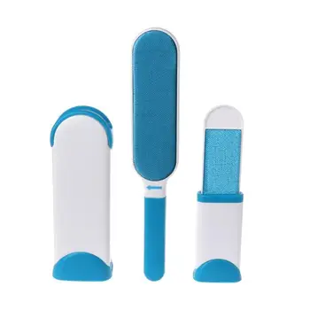 

3-Piece Set Pet Hair Removal Brush With Self-Cleaning Base New Fur Wizard Pet Sticky Hair Remover Sofa Double-Sided